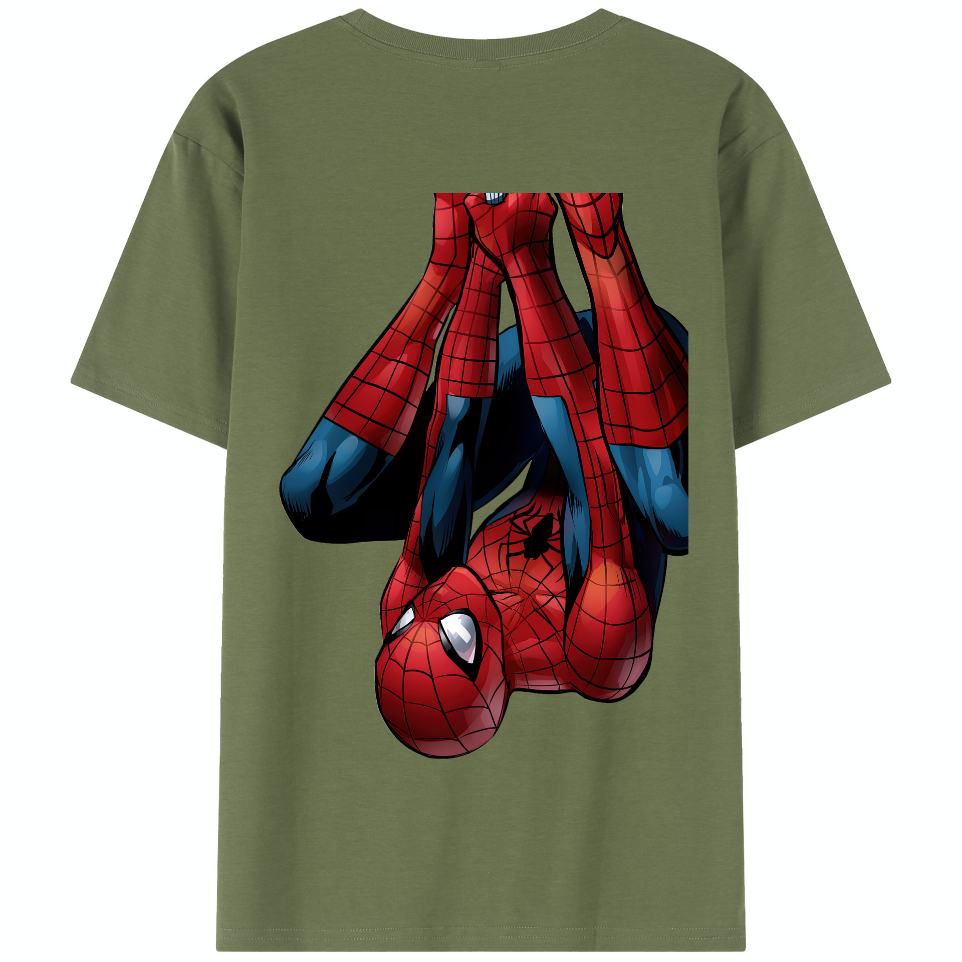 Spider Man スパイダーマン 綿100％半袖Tシャツ（背面プリント）